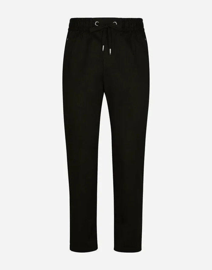 Dolce and Gabbana Trousers And Shorts Men Stretch Cotton Jogging Pants With Tag Black Dolce and Gabbana Trousers And Shorts Men Stretch Cotton Jogging Pants With Tag Black