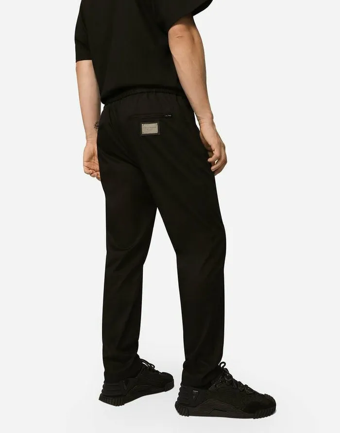 Dolce and Gabbana Trousers And Shorts Men Stretch Cotton Jogging Pants With Tag Black Dolce and Gabbana Trousers And Shorts Men Stretch Cotton Jogging Pants With Tag Black