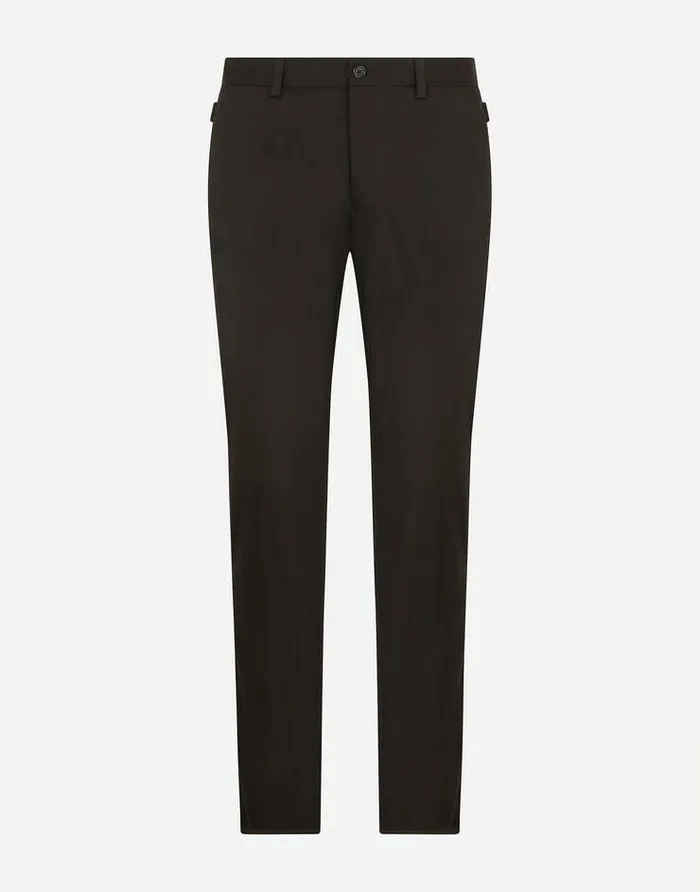 Dolce and Gabbana Trousers And Shorts Men Stretch Cotton Pants Blue