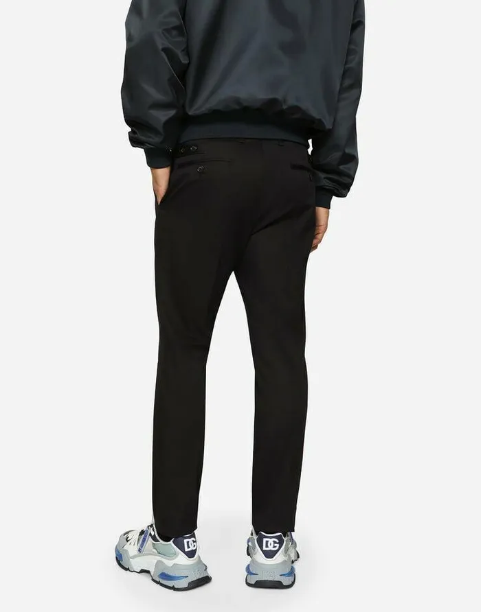 Dolce and Gabbana Trousers And Shorts Men Stretch Cotton Pants Blue