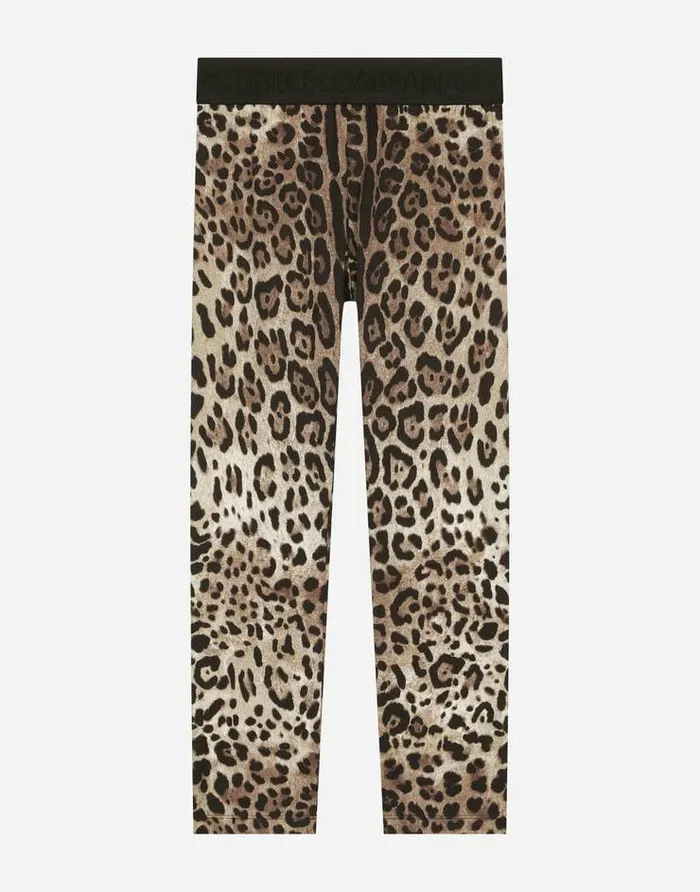 Dolce and Gabbana Trousers And Skirts Children Leopardprint Interlock Leggings Animal Print Dolce and Gabbana Trousers And Skirts Children Leopardprint Interlock Leggings Animal Print