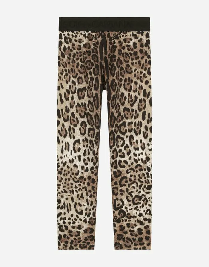 Dolce and Gabbana Trousers And Skirts Children Leopardprint Interlock Leggings Animal Print Dolce and Gabbana Trousers And Skirts Children Leopardprint Interlock Leggings Animal Print