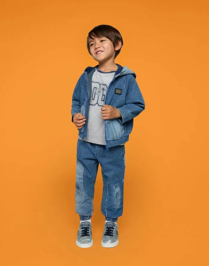 Dolce and Gabbana Trousers And Skirts Children Stretch Jersey Denim Jogging Pants Multicolor Dolce and Gabbana Trousers And Skirts Children Stretch Jersey Denim Jogging Pants Multicolor