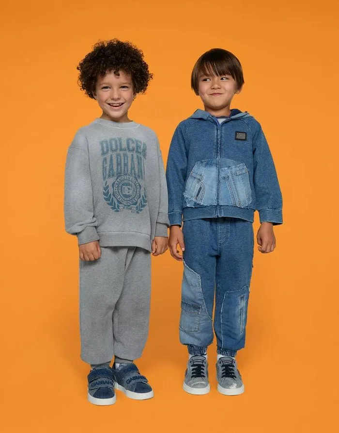 Dolce and Gabbana Trousers And Skirts Children Stretch Jersey Denim Jogging Pants Multicolor Dolce and Gabbana Trousers And Skirts Children Stretch Jersey Denim Jogging Pants Multicolor