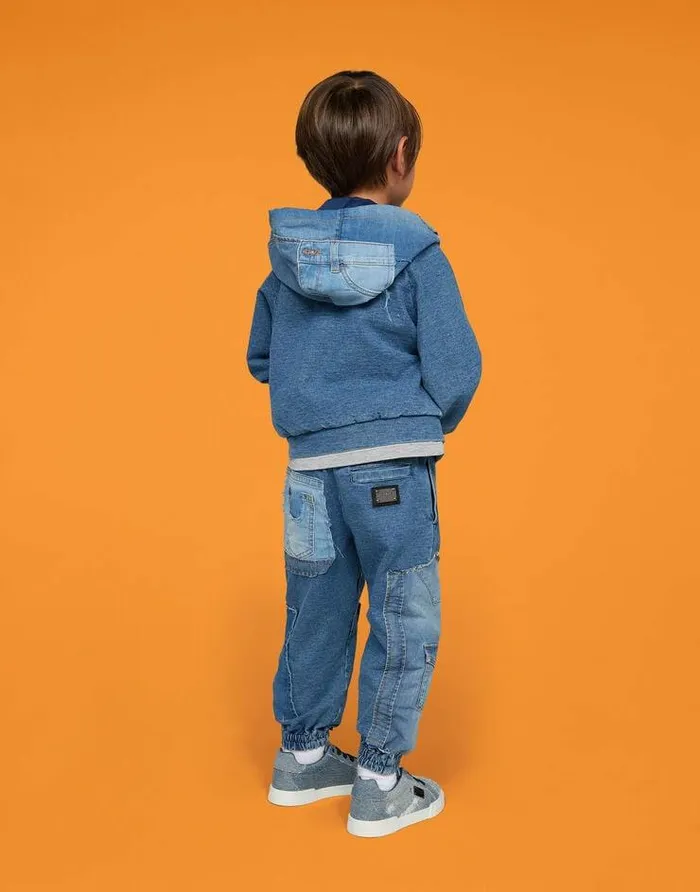 Dolce and Gabbana Trousers And Skirts Children Stretch Jersey Denim Jogging Pants Multicolor Dolce and Gabbana Trousers And Skirts Children Stretch Jersey Denim Jogging Pants Multicolor