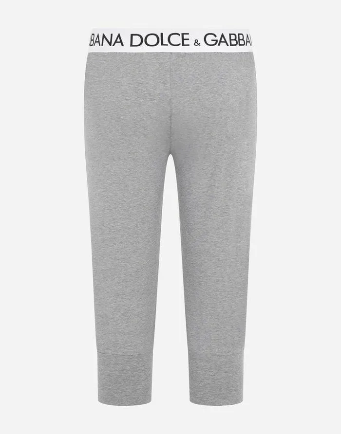 Dolce and Gabbana Underwear And Loungewear Men Twoway Stretch Cotton Leggings Grey Dolce and Gabbana Underwear And Loungewear Men Twoway Stretch Cotton Leggings Grey
