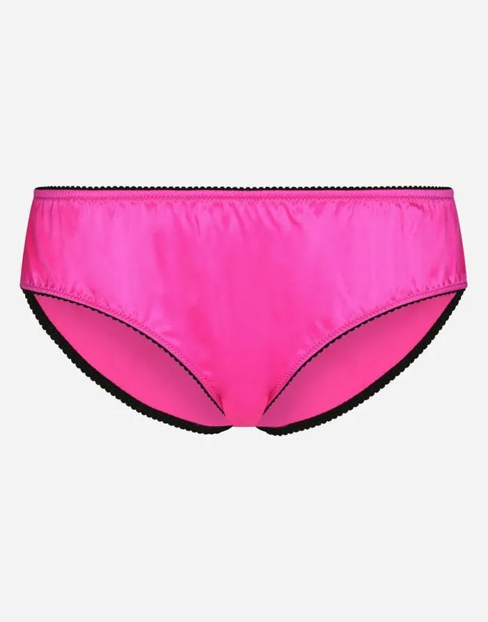 Dolce and Gabbana Underwear Women Satin Panties Fuchsia