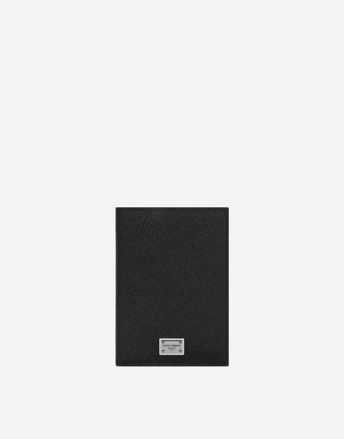 Dolce and Gabbana Wallets And Small Leather Goods Men Calfskin Passport Holder With Logo Tag Black Dolce and Gabbana Wallets And Small Leather Goods Men Calfskin Passport Holder With Logo Tag Black