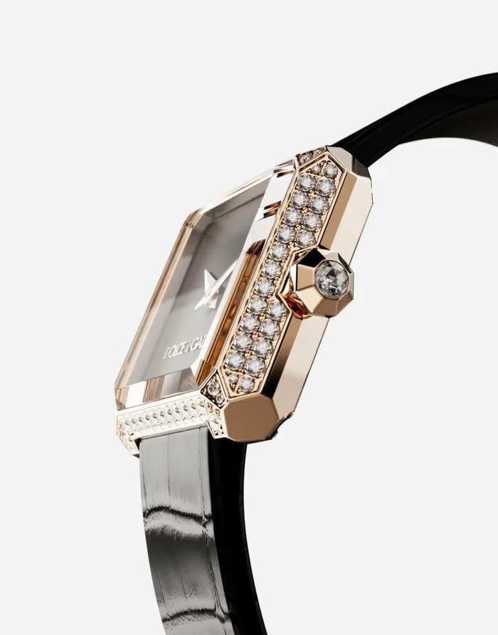 Dolce and Gabbana WatchesandStraps Women Gold Watch With Diamonds Black Dolce and Gabbana WatchesandStraps Women Gold Watch With Diamonds Black