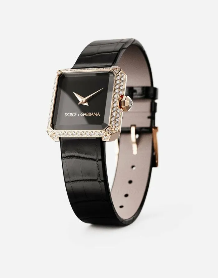 Dolce and Gabbana WatchesandStraps Women Gold Watch With Diamonds Black Dolce and Gabbana WatchesandStraps Women Gold Watch With Diamonds Black