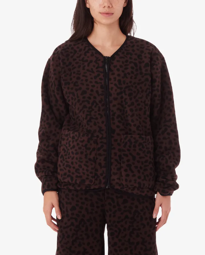 DOTTIE LINER JACKET Java Brown Multi JACKETS OBEY Clothing Women