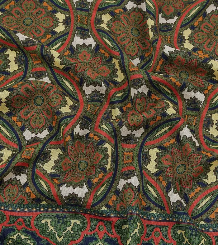 Drake039s ALD Drake039s Green Archival Graphic Scarf 8211 Accessories