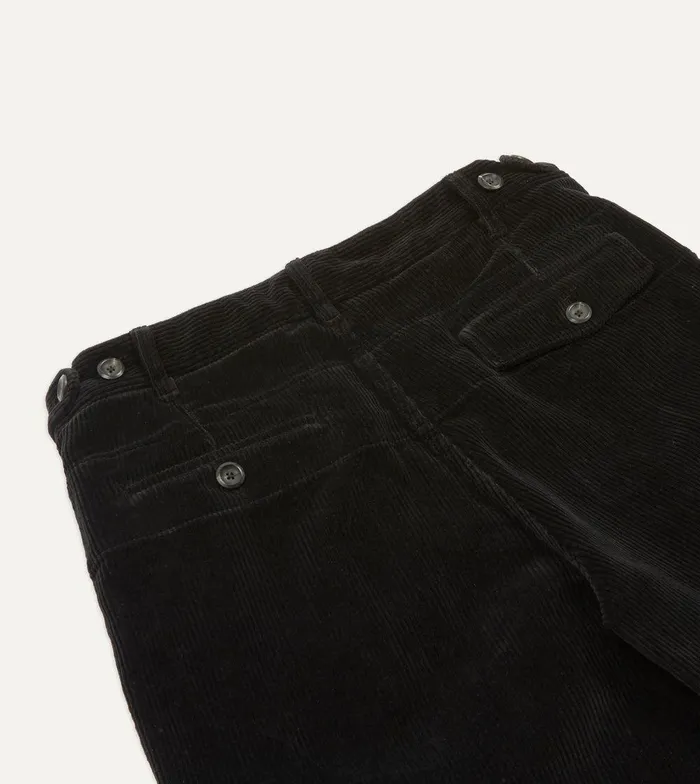 Drake039s Black Corduroy Games Dinner Trousers 8211 Clothing