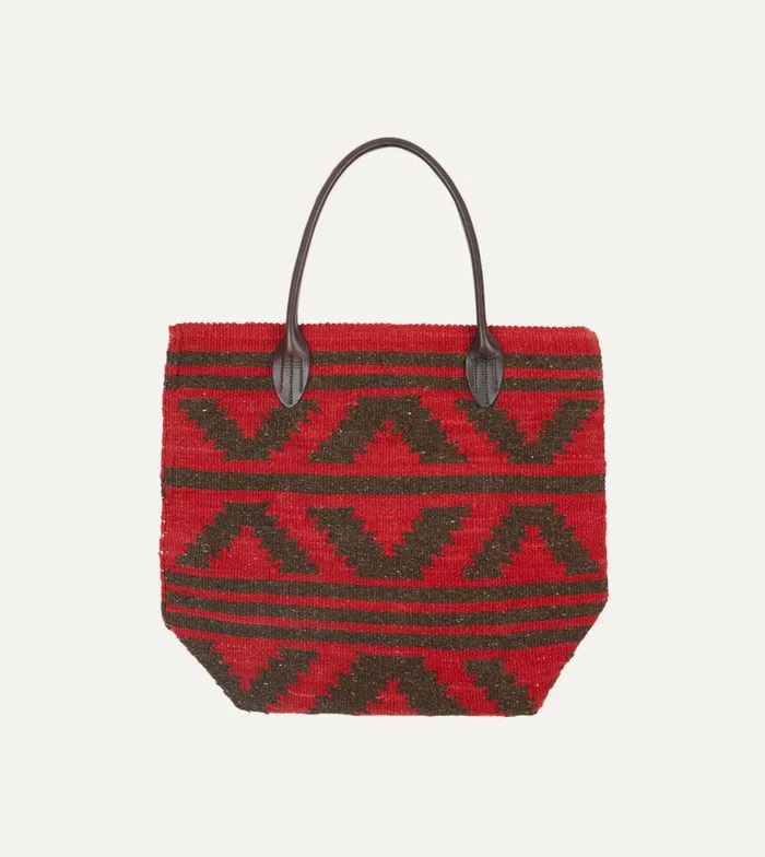 Drake039s Chamula Antique Red Wool Blanket Tote 8211 Accessories