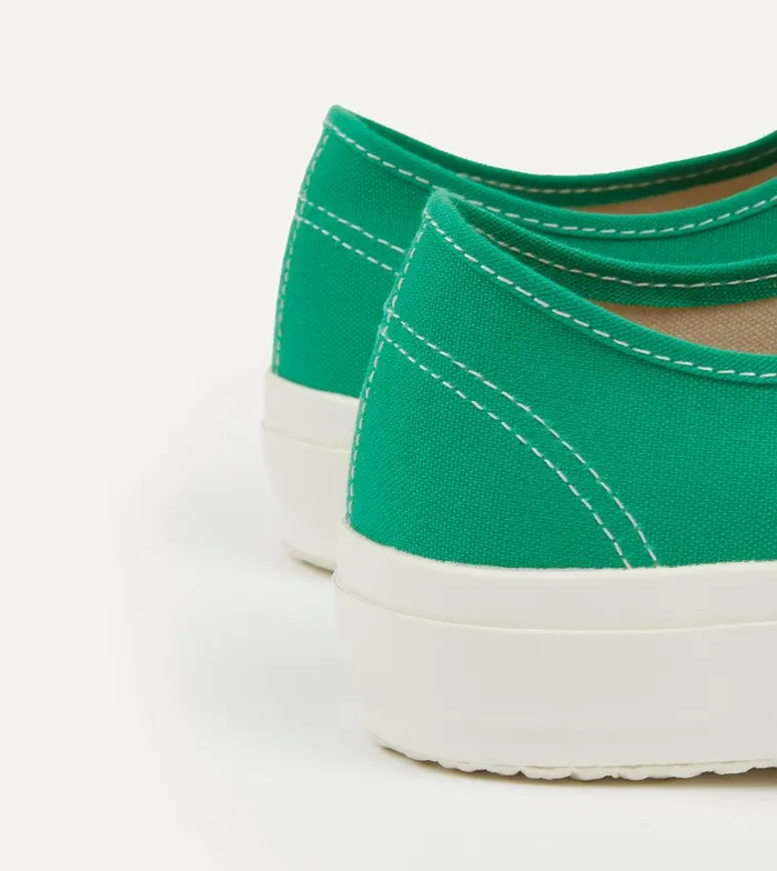 Drake039s Doek Green Canvas Oxford Trainers 8211 Footwear