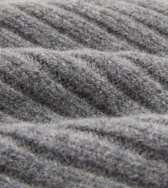 Drake039s Grey Lambswool Ribbed Knit Cap 8211 Accessories