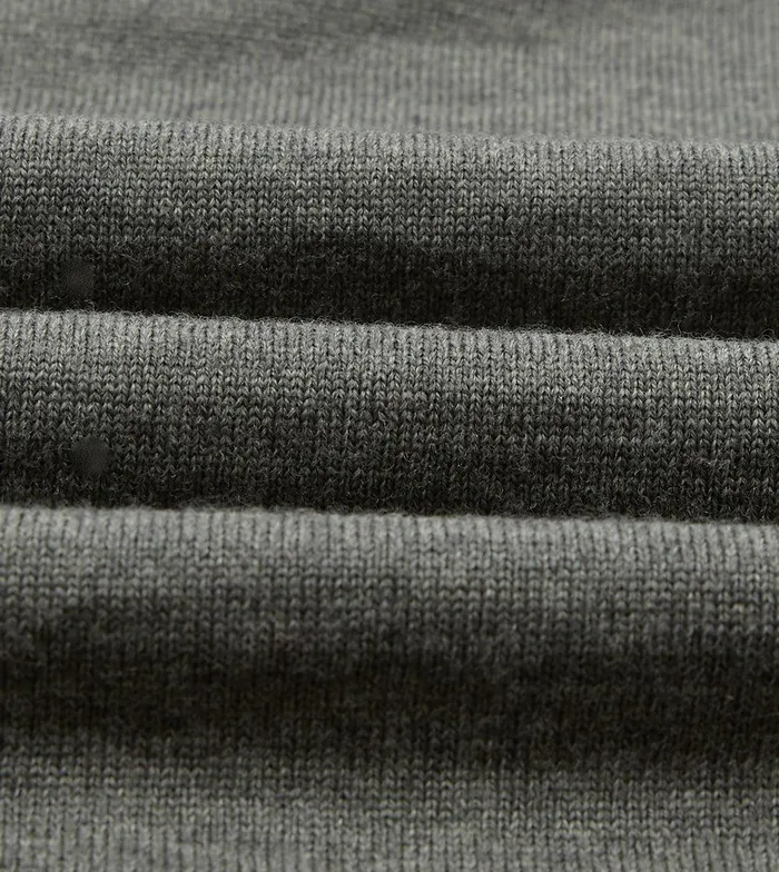 Drake039s Grey Merino Wool Knitted Rugby Shirt 8211 ClothingShirts