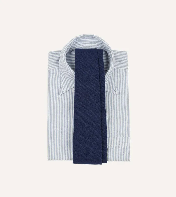 Drake039s Indigo Pure Cashmere Solid Tipped Tie 8211 Ties