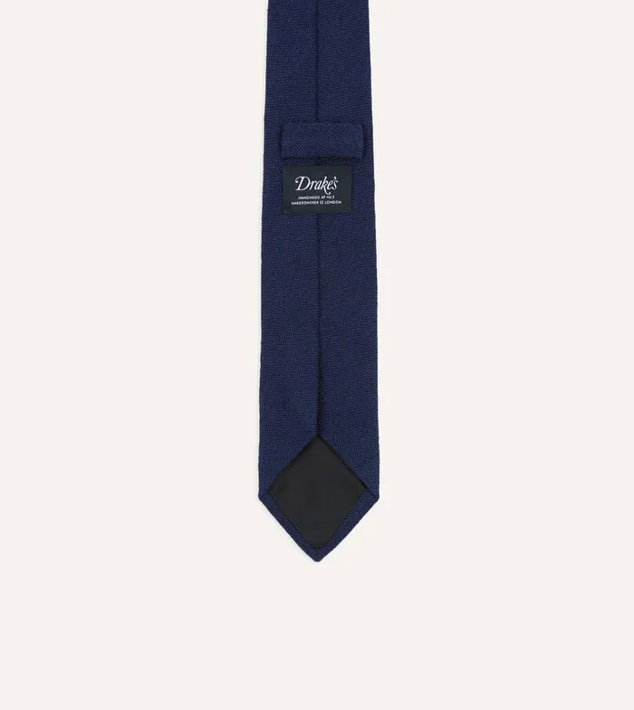 Drake039s Indigo Pure Cashmere Solid Tipped Tie 8211 Ties