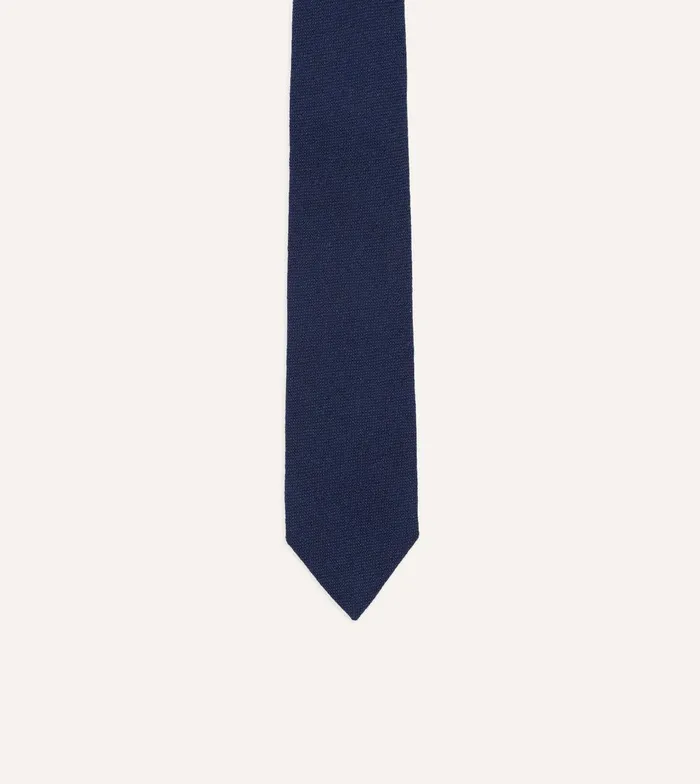 Drake039s Indigo Pure Cashmere Solid Tipped Tie 8211 Ties