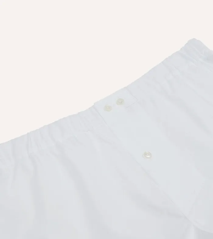 Drake039s White Cotton Poplin Boxer Shorts 8211 Accessories