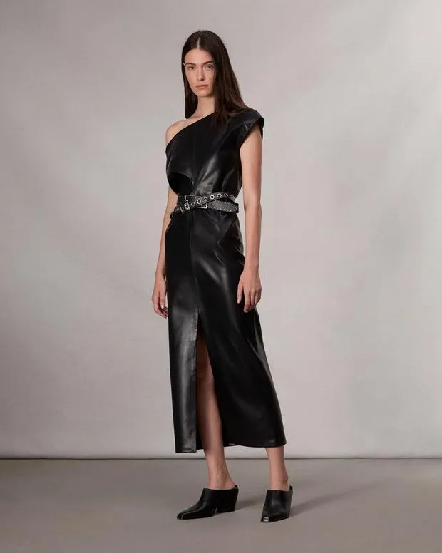 Dresses and Skirts Women Rag and Bone Eleanor Faux Leather Dress Black