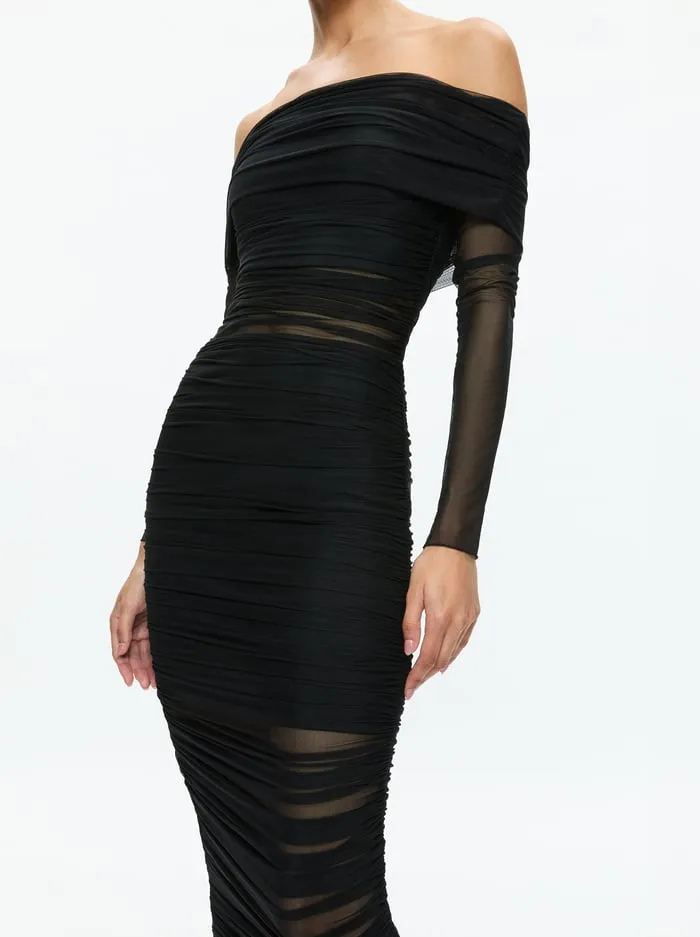 Dresses Women Alice Olivia Isadola Midi Dress Black