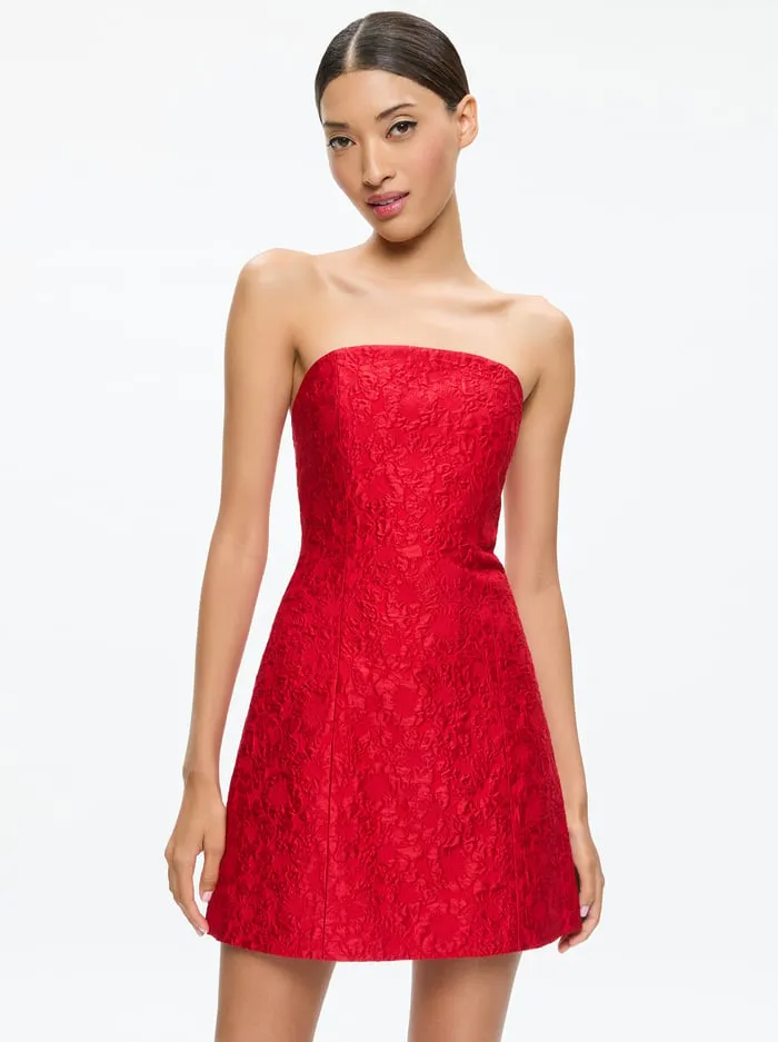 Dresses Women Alice Olivia Velia Mini Dress Perfect Ruby