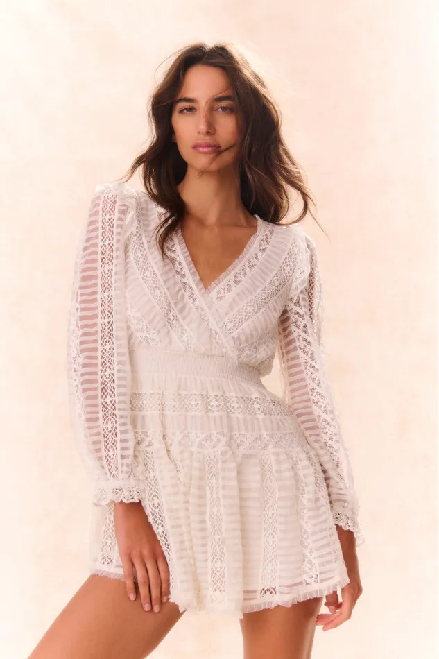 Dresses Women LoveShackFancy Alonsa Lace Cream