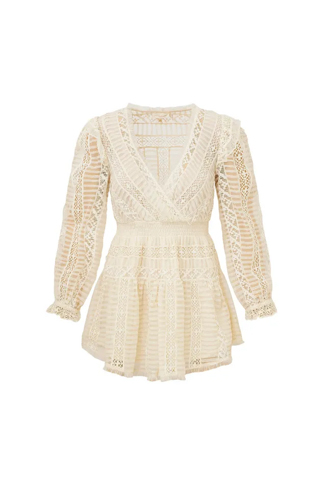 Dresses Women LoveShackFancy Alonsa Lace Cream