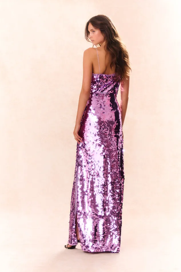 Dresses Women LoveShackFancy Anora Sequin Gown Bright Orchid