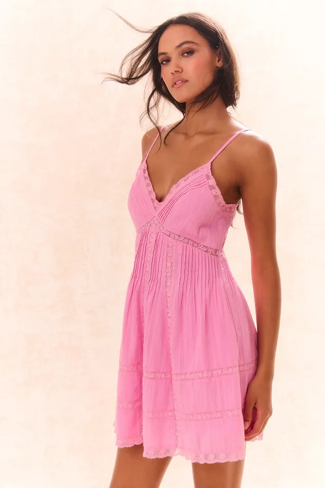 Dresses Women LoveShackFancy Docila Cotton Mini Dress Pink