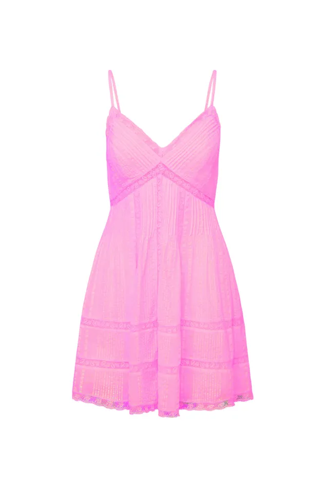 Dresses Women LoveShackFancy Docila Cotton Mini Dress Pink
