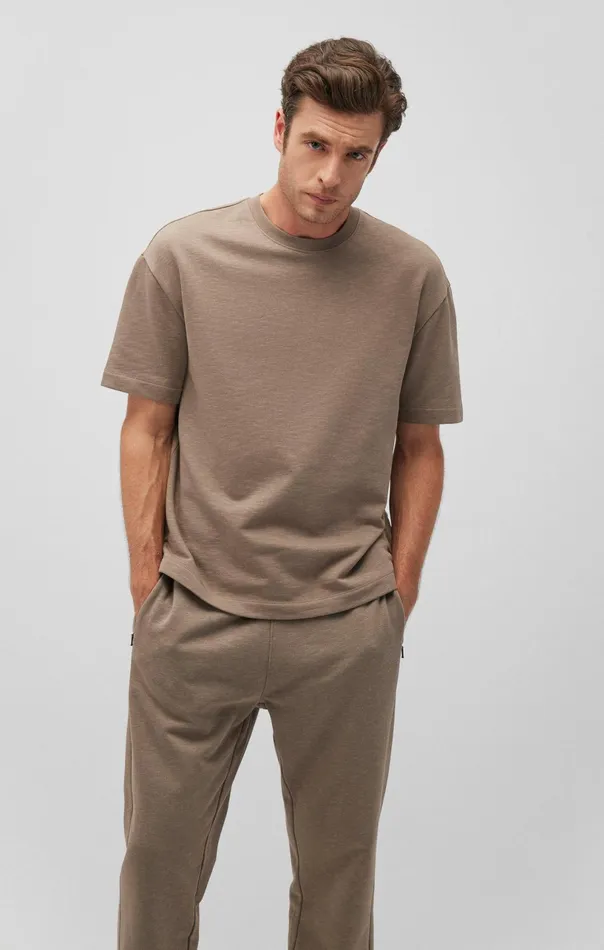 Drop Shoulder TShirt In Brindle Men Mavi Jeans TShirts Drop Shoulder TShirt In Brindle Men Mavi Jeans TShirts