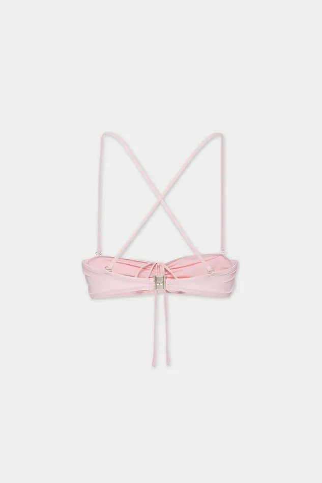 Dsquared2 Beachwear Logo VFront Bikini Brief Pink 8211 Women