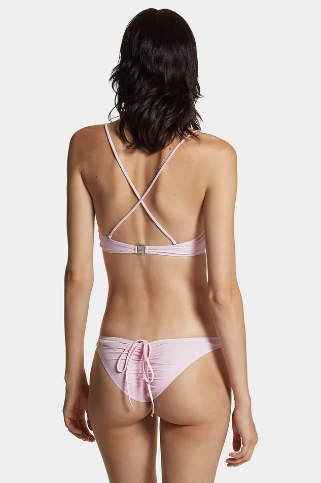 Dsquared2 Beachwear Logo VFront Bikini Brief Pink 8211 Women