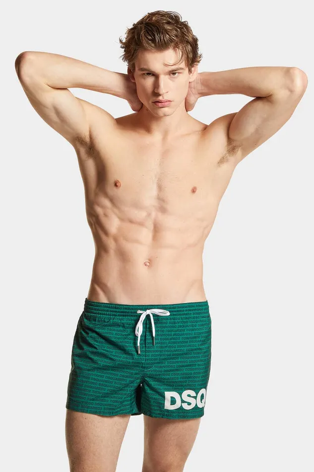 Dsquared2 Beachwear Swim Boxer Midi Green 8211 Men