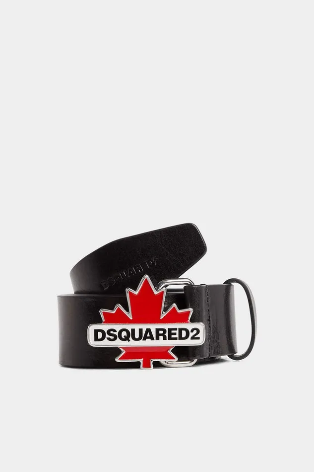 Dsquared2 Belts Leaf Plaque Belt Black 8211 Men
