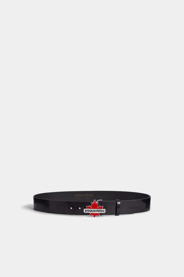 Dsquared2 Belts Leaf Plaque Belt Black 8211 Men