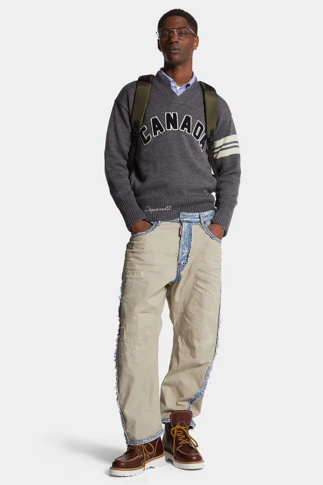 Dsquared2 CoOrds Super Ripped Mixed Kawaii Jeans Navy 8211 Men