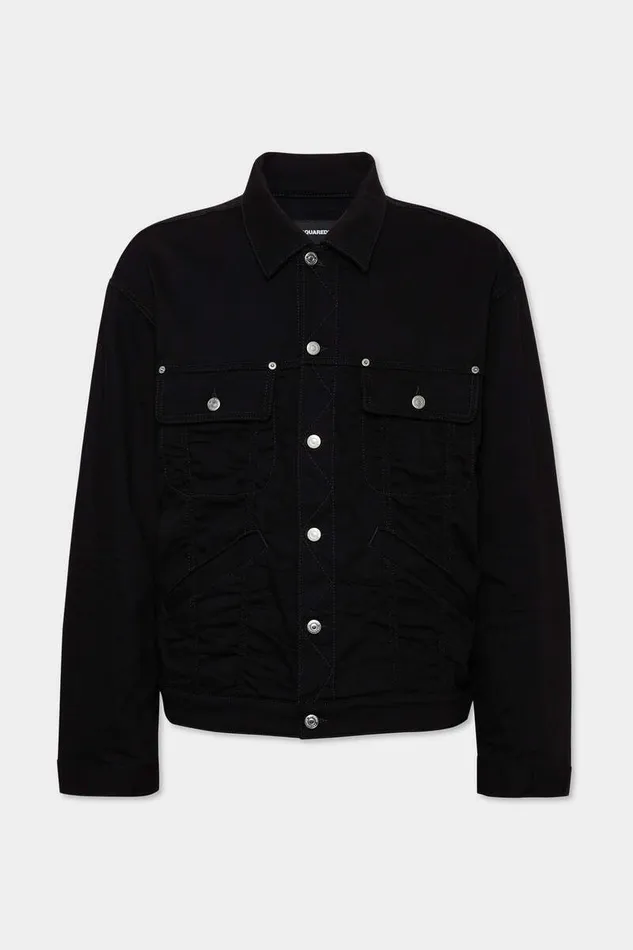 Dsquared2 Coats and Outerwear Icon New Generation Black Oversized Jean Jacket 8211 Men Dsquared2 Coats and Outerwear Icon New Generation Black Oversized Jean Jacket 8211 Men