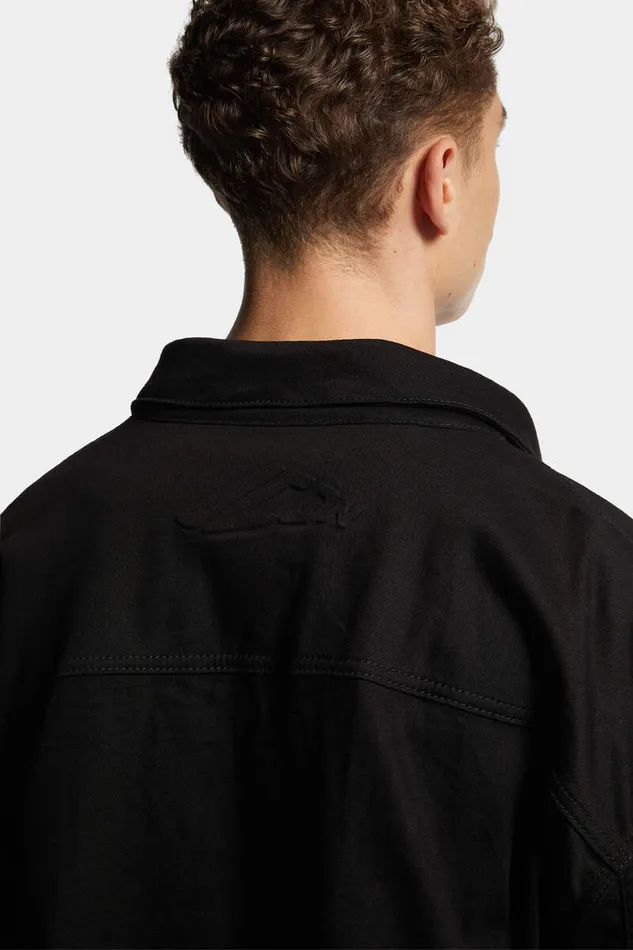 Dsquared2 Coats and Outerwear Icon New Generation Black Oversized Jean Jacket 8211 Men