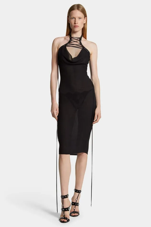 Dsquared2 Dresses and Jumpsuits Lace Up Dress Black 8211 Women
