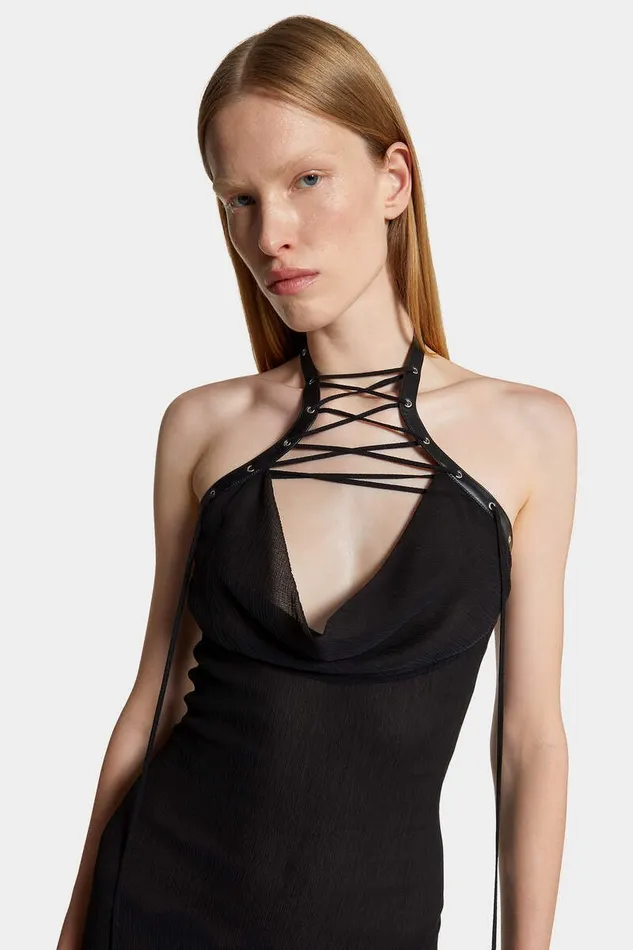 Dsquared2 Dresses and Jumpsuits Lace Up Dress Black 8211 Women