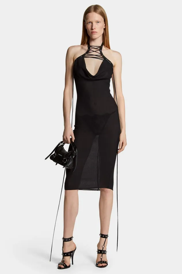 Dsquared2 Dresses and Jumpsuits Lace Up Dress Black 8211 Women