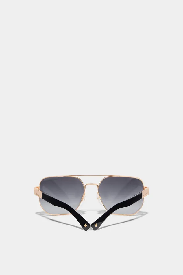 Dsquared2 Eyewear Hype Gold Black Sunglasses Gold 8211 MenWomen