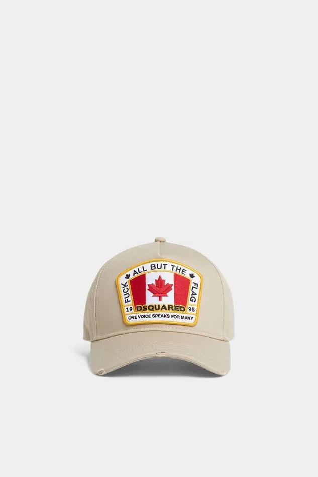 Dsquared2 Headwear Canadian Flag Patch Baseball Cap Beige 8211 Men