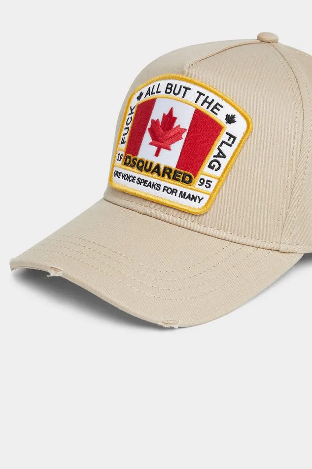 Dsquared2 Headwear Canadian Flag Patch Baseball Cap Beige 8211 Men