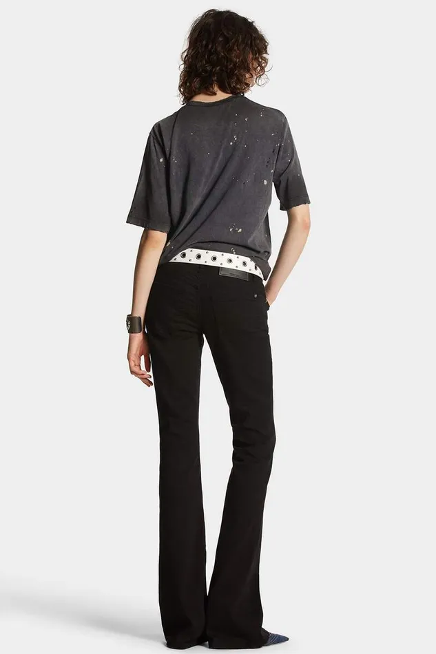 Dsquared2 Jeans Black Bull Medium Waist Flare Twiggy Jeans 8211 Women