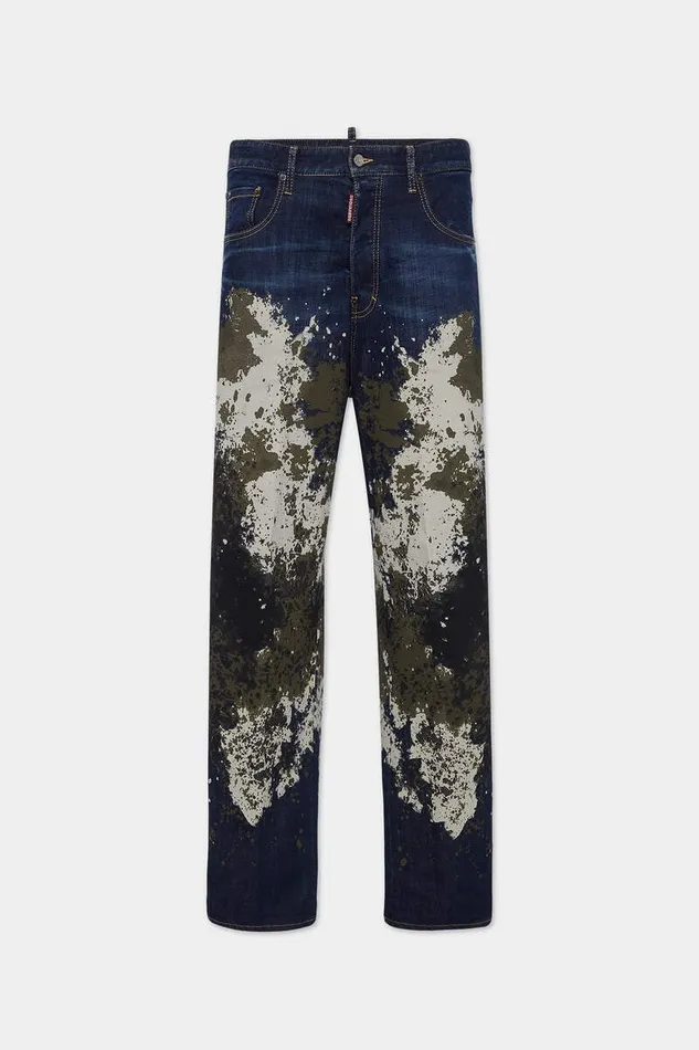 Dsquared2 Jeans Dark Urban Camo Wash Loose Jeans Navy 8211 Men
